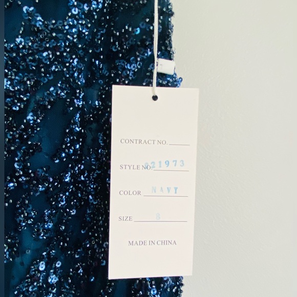 Style number 221973 Montage by Mon Cheri in navy - Picture 3 of 5